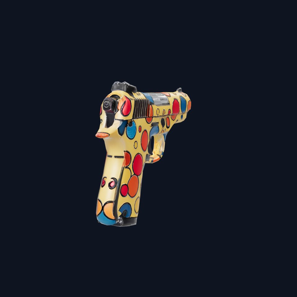 Polka Dot Pistol model pack